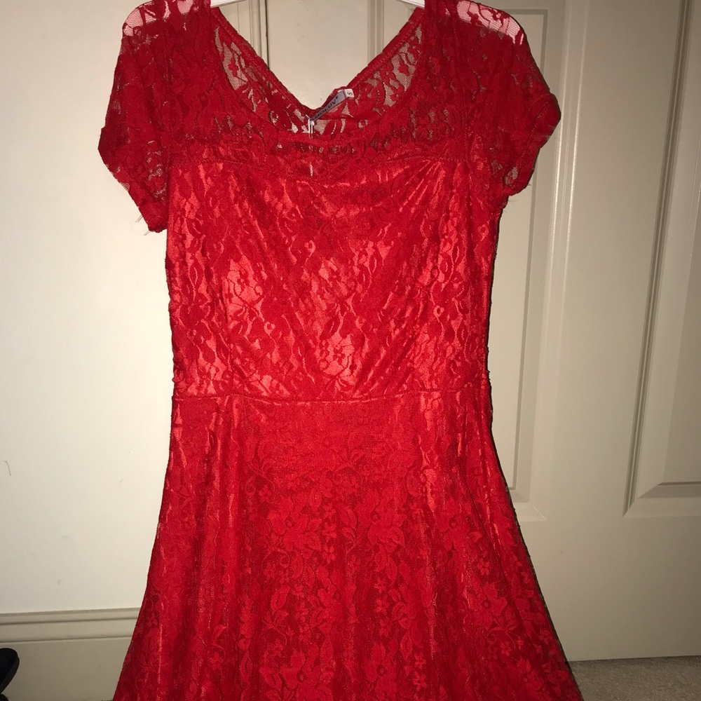 Short Red Lace Dress